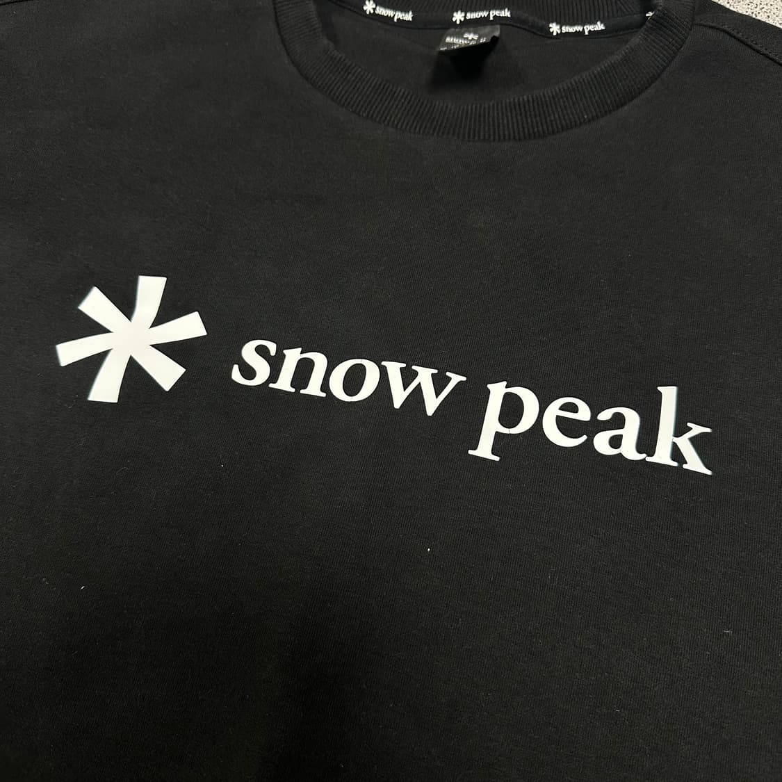 ✨ (바배) 스노우피크 블랙 맨투맨  상품이미지5