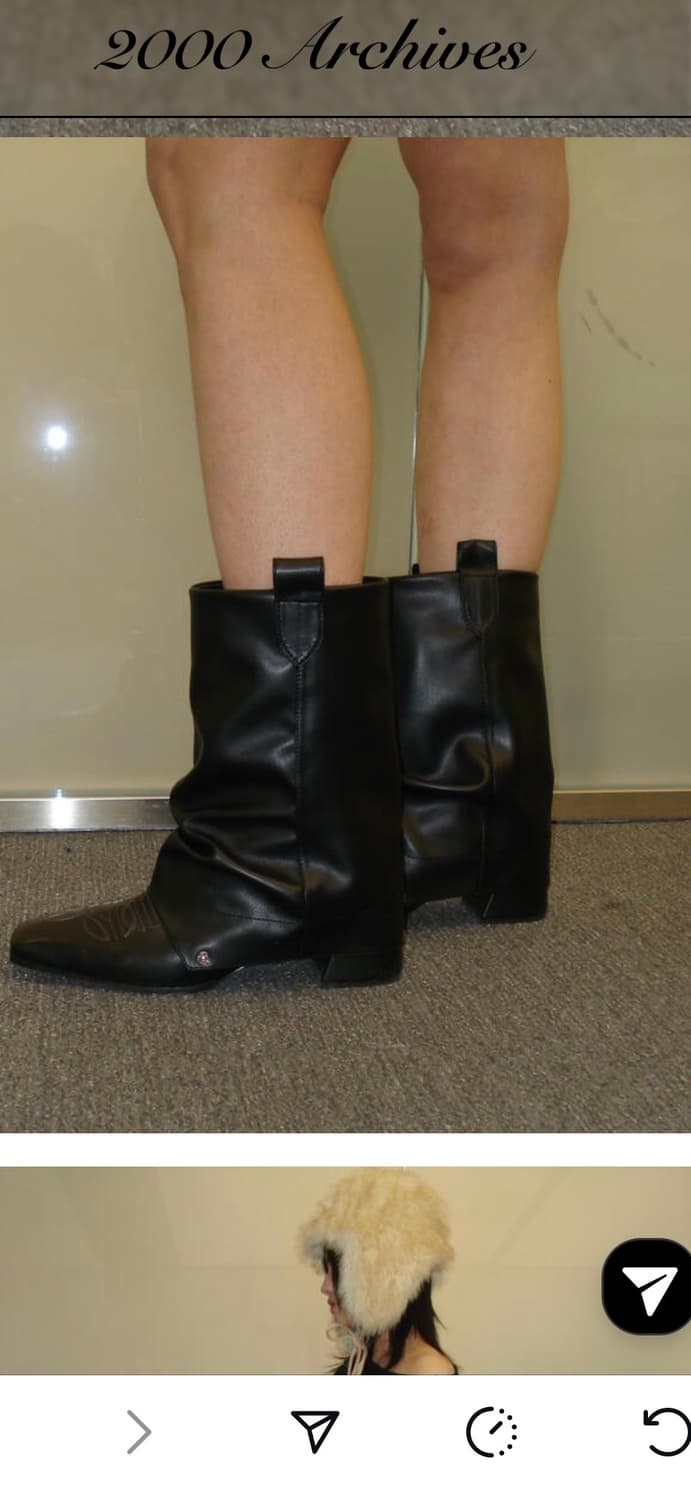 2000아카이브 셔링 워머 웨스턴 부츠 상품이미지2