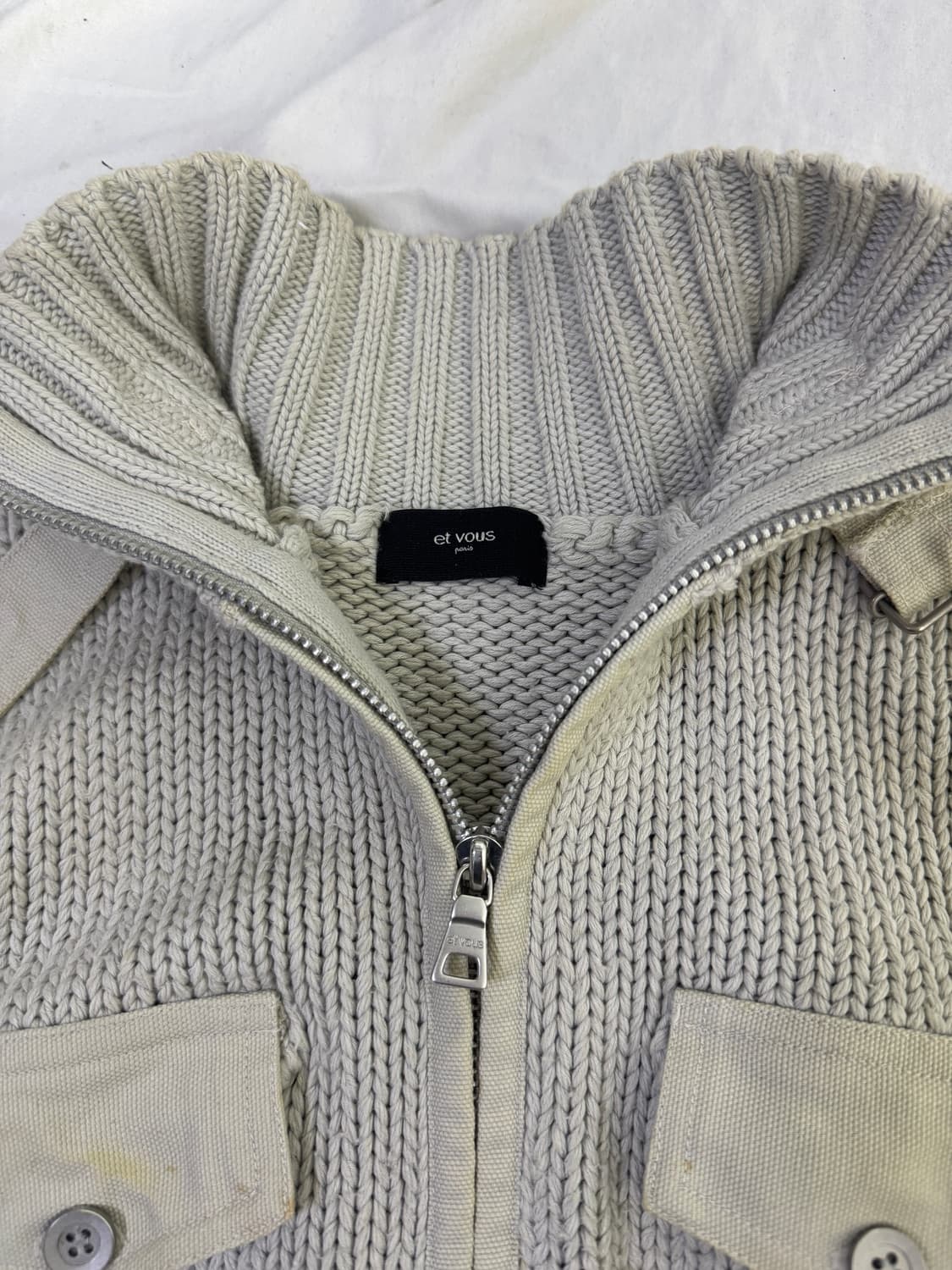 et vous 벨티드 집업 니트 자켓 y2k lgb goa 상품이미지8