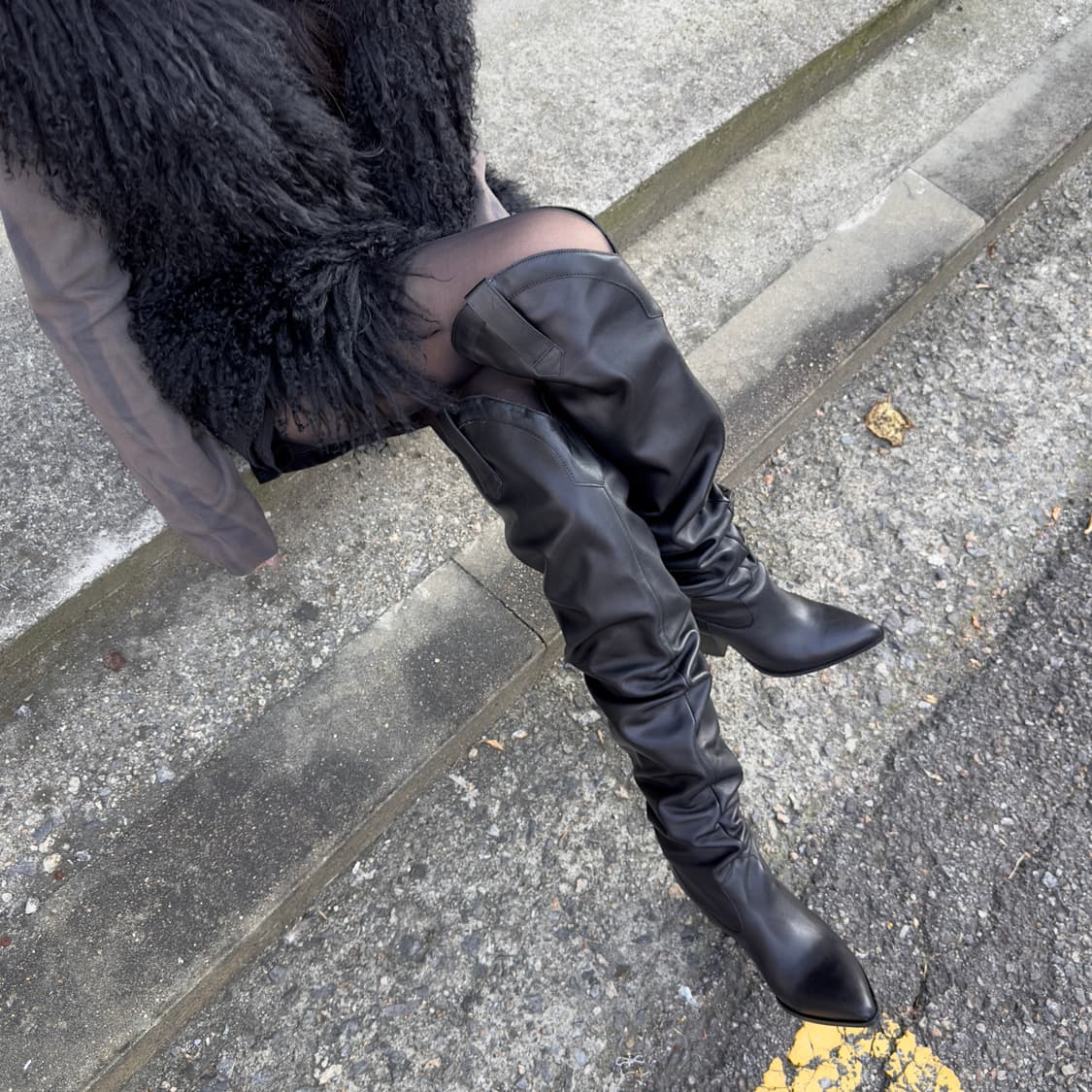 00s 올 레더 XL 롱 웨스턴 부츠 상품이미지8