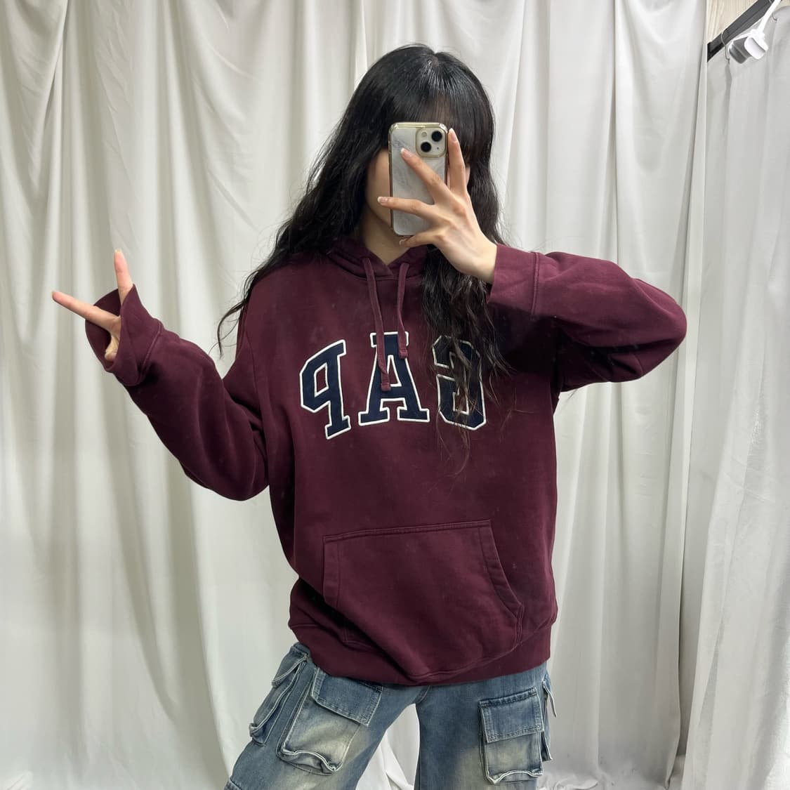 GAP burdundy hoody 상품이미지2