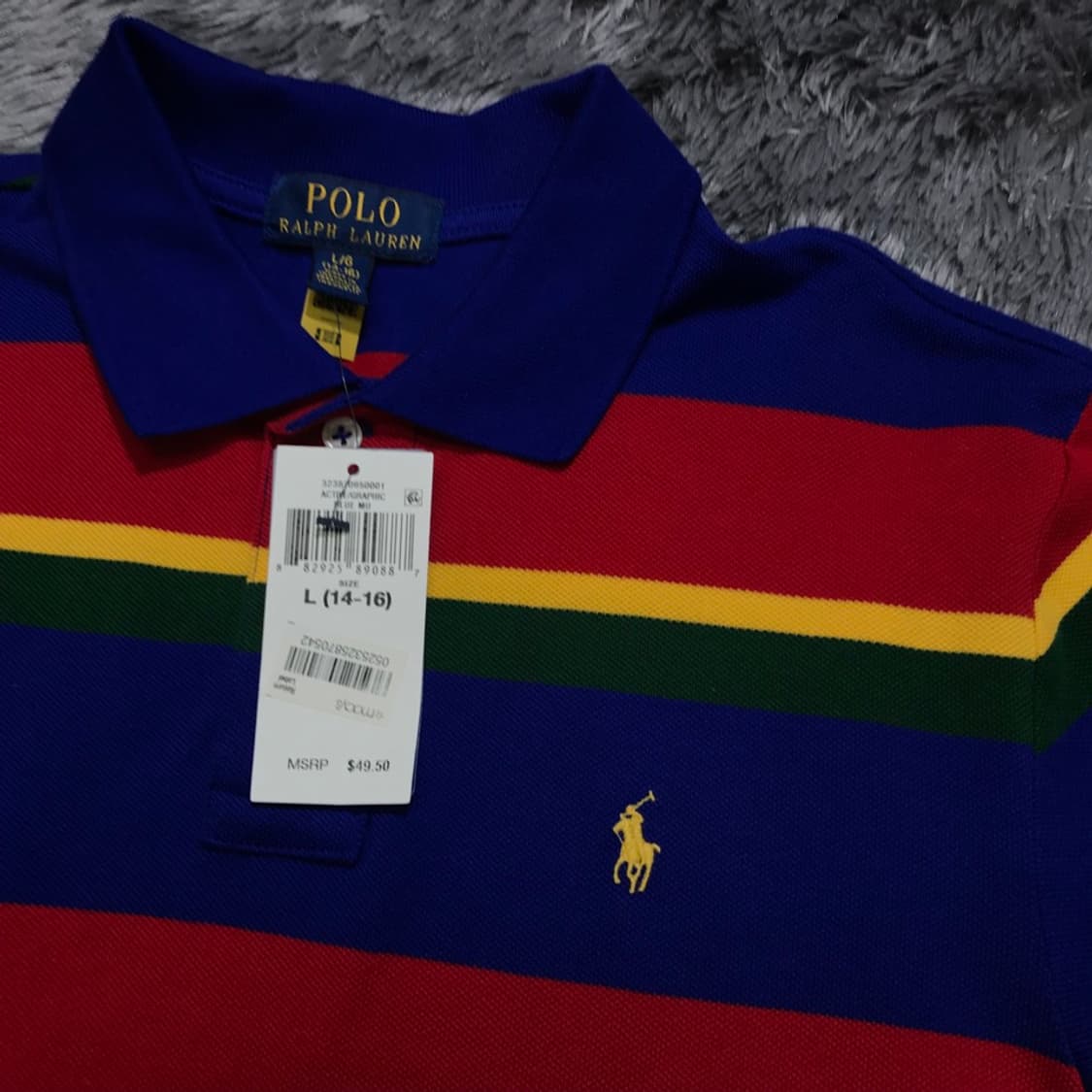 [[키즈 L,새상품] 폴로(POLO)랄프로렌 스트라이프 반팔티k65 상품이미지4
