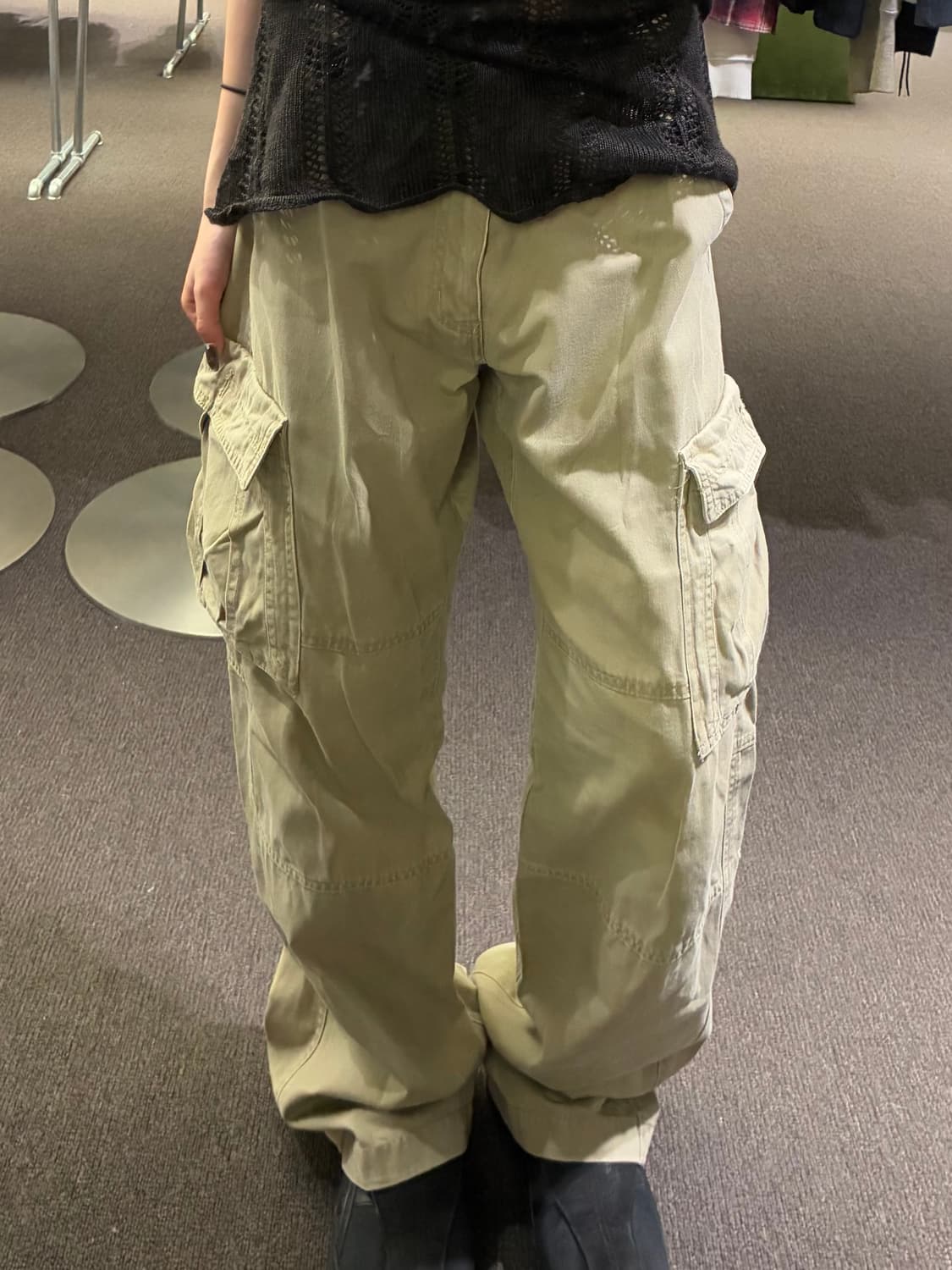  OS)Hanes 빈티지 베이지 카고팬츠 상품이미지1