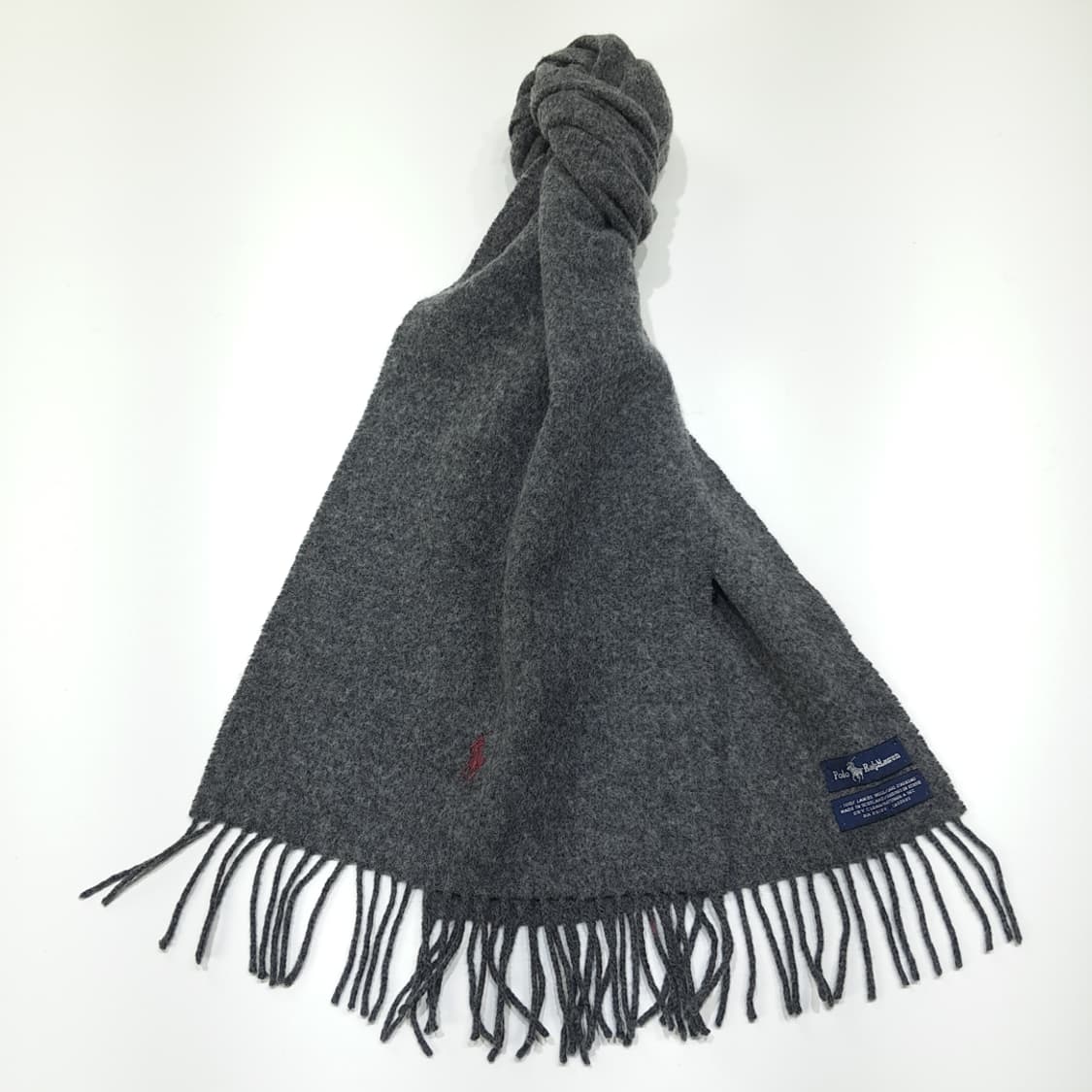 MX390 폴로 스코틀랜드판 램스울 레드포니 그레이 머플러 목도리 상품이미지2