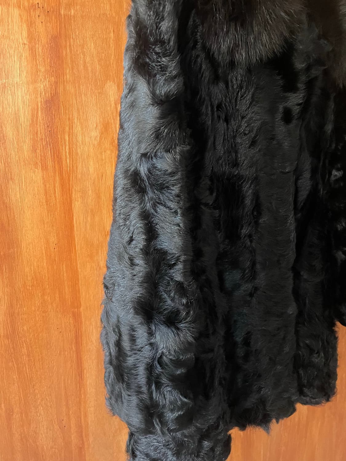 Black curly fur coat 상품이미지6