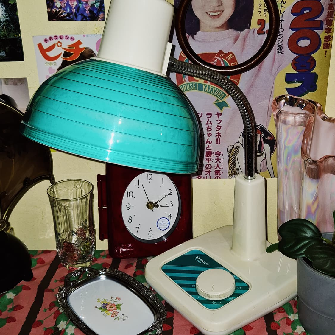 80s 레트로 샤프 민트 데스크 램프 상품이미지10