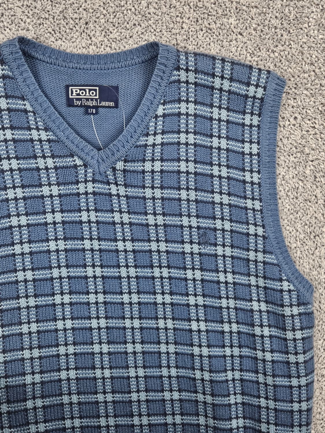 폴로랄프로렌 체크패턴 코튼 니트 베스트 (170[M~L])/ 10495 상품이미지5