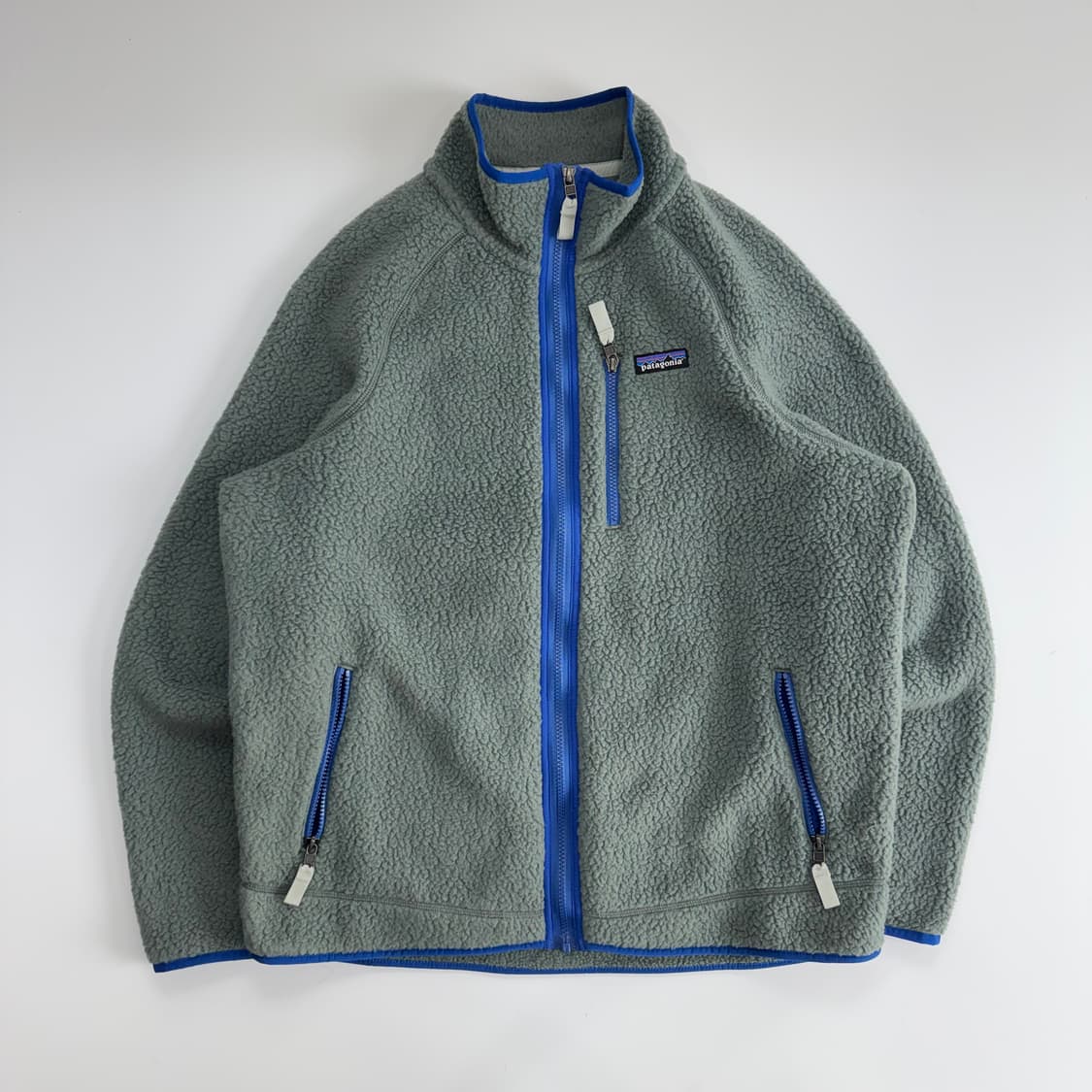 Patagonia 파타고니아 카키 블루 포인트 후리스 집업 상품이미지3