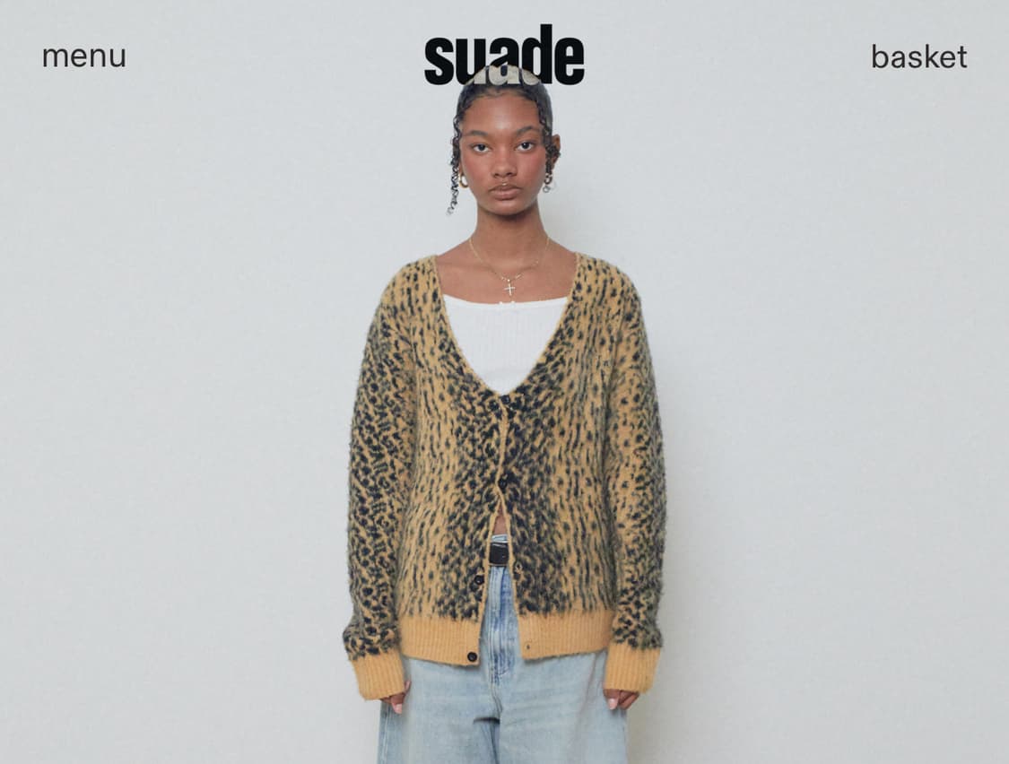 Suade 레오파드 가디건 상품이미지1