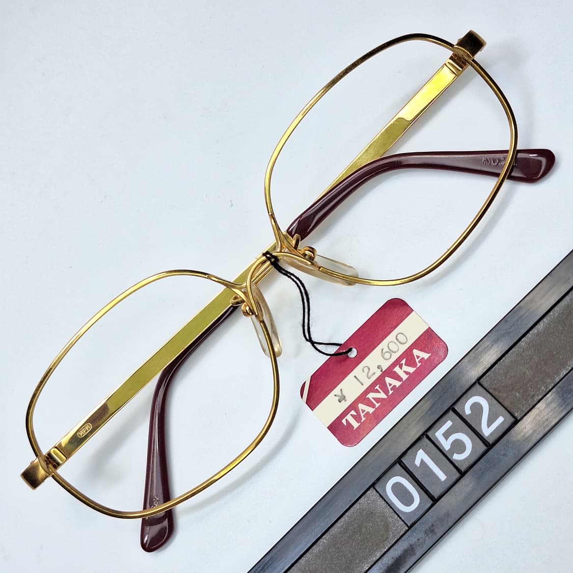 80s 일본제 빈티지 데드스톡 미사용/골드 웰링턴 안경테 HPM 고성능  상품이미지1