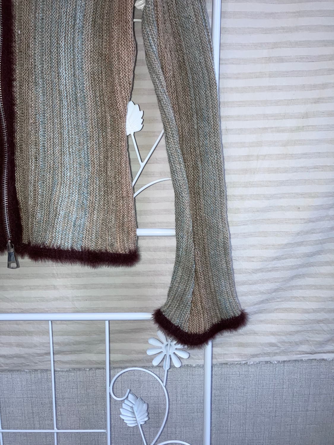 빈티지 브라운 민트 그라데이션 집업 y2k 스트릿 갸루 펑키 448 상품이미지4