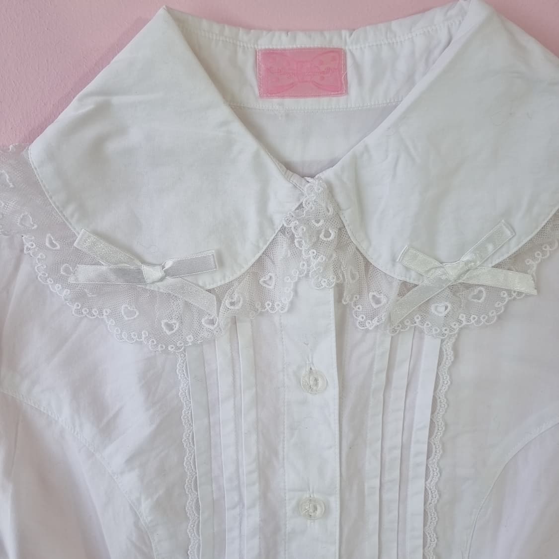 엔젤릭 프리티(Angelic Pretty) 화이트 레이스 리본 블라우스 상품이미지3