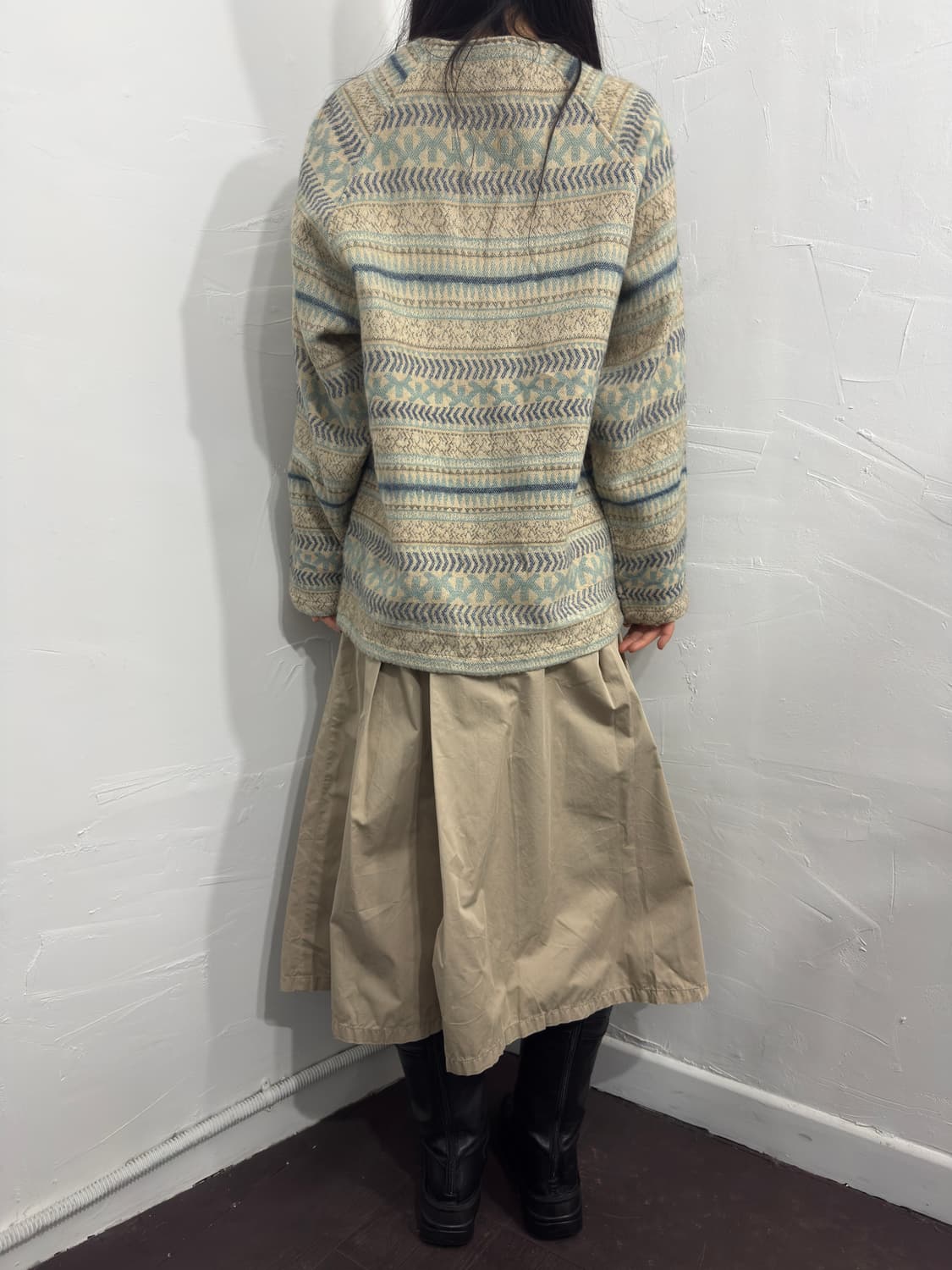 humanwomen beige pleats wrap skirt 상품이미지7