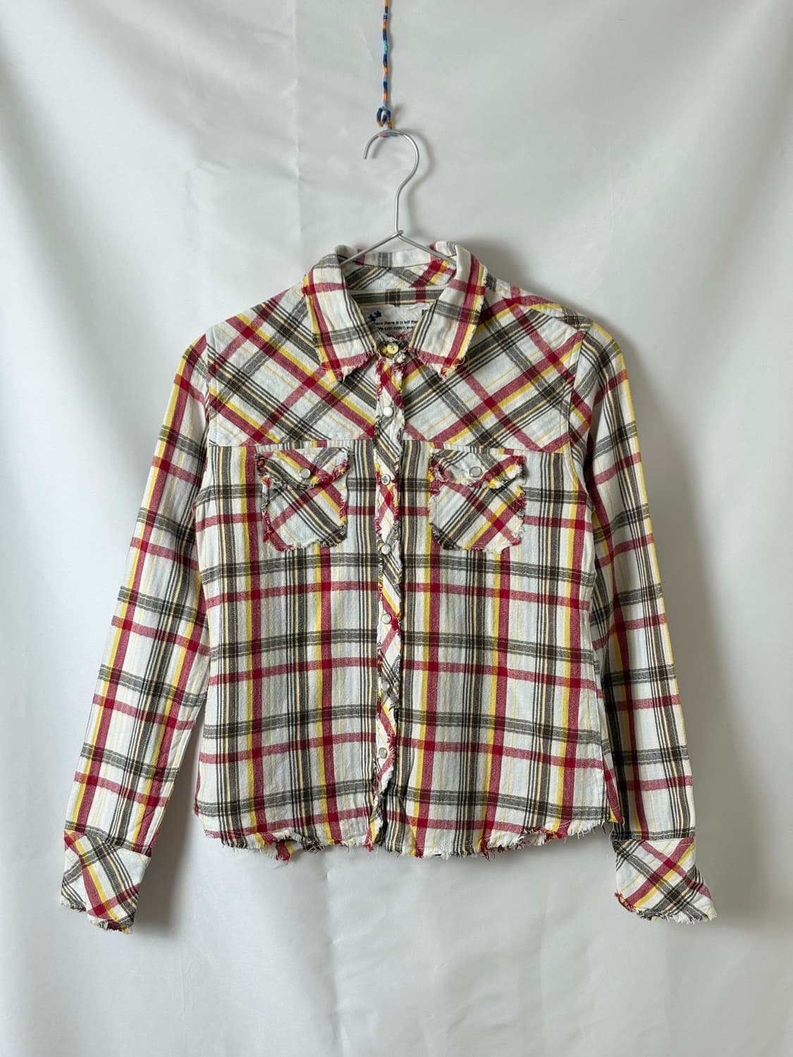 선라이즈 체크 데미지 셔츠 상품이미지4