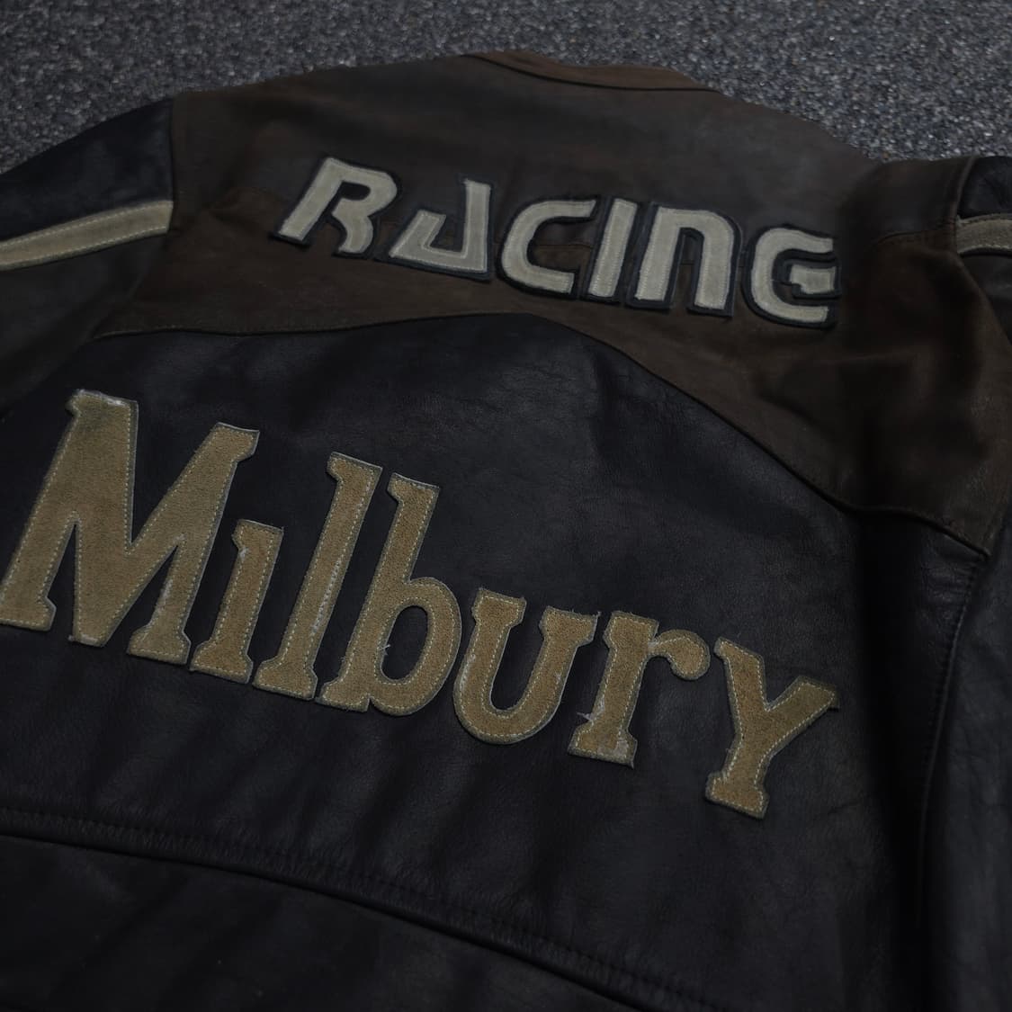 USA 빈티지 소가죽 레이싱 자켓 (M) 상품이미지4