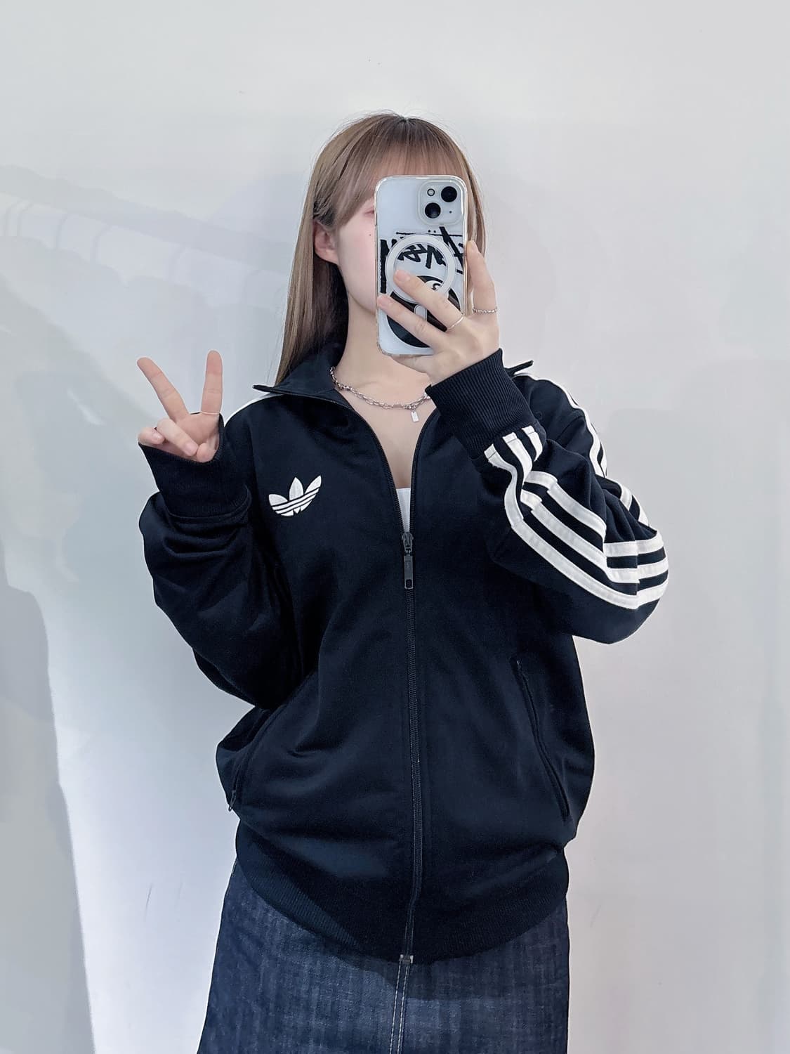 아디다스 검흰 파이어버드 트랙탑 상품이미지2