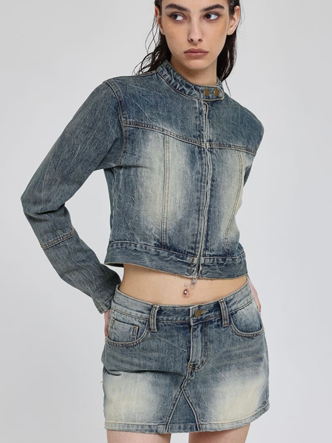 블랙업 데님자켓 상품이미지2