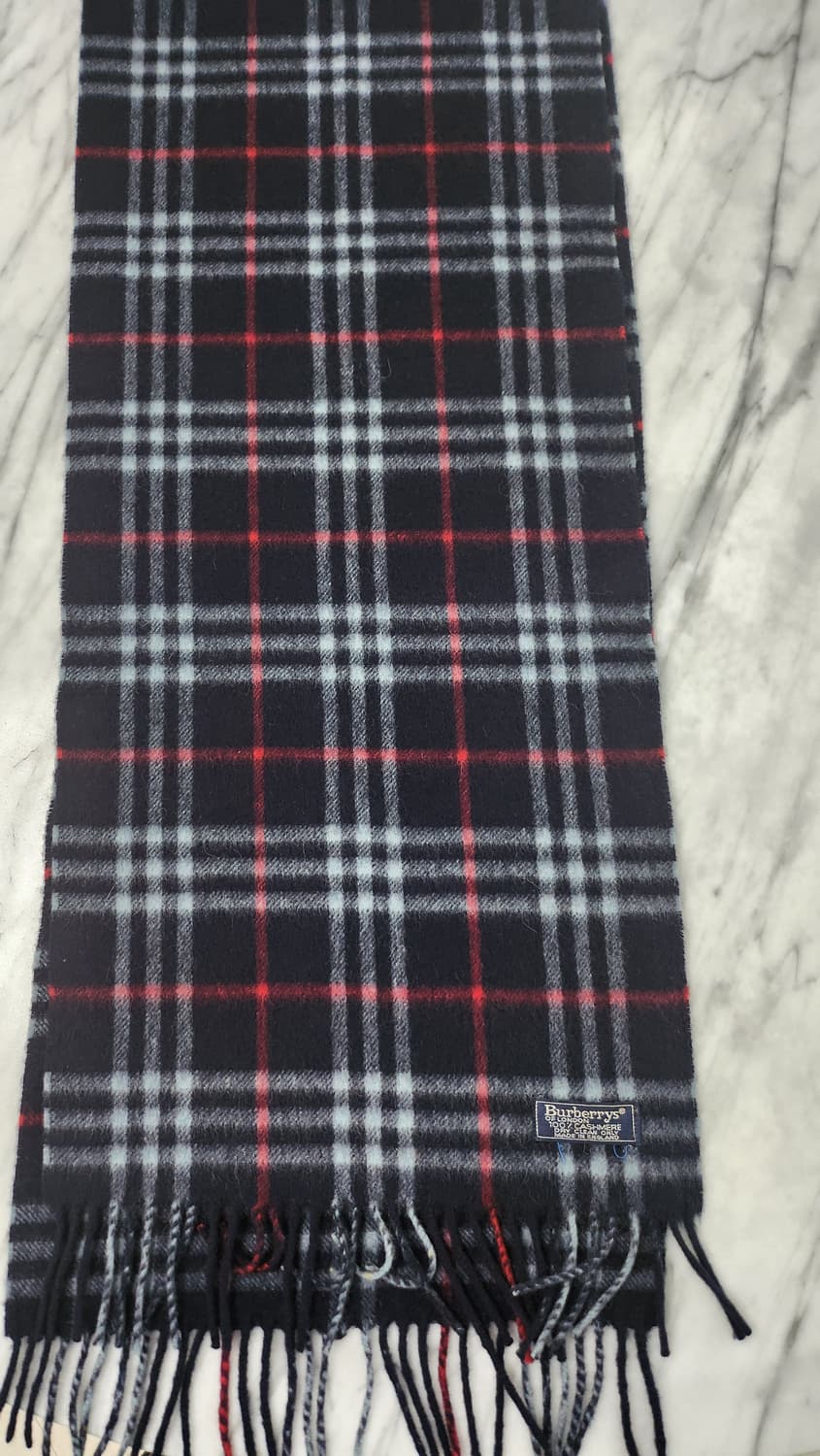 90s 버버리 Burberrys100% 캐시미어 노바체크머플러 길이160 상품이미지4