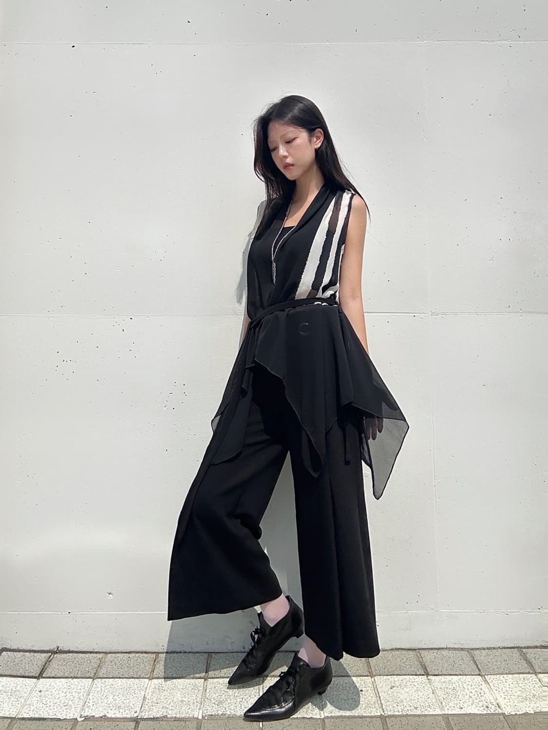 Point toe ankle strap shoes / black 상품이미지9