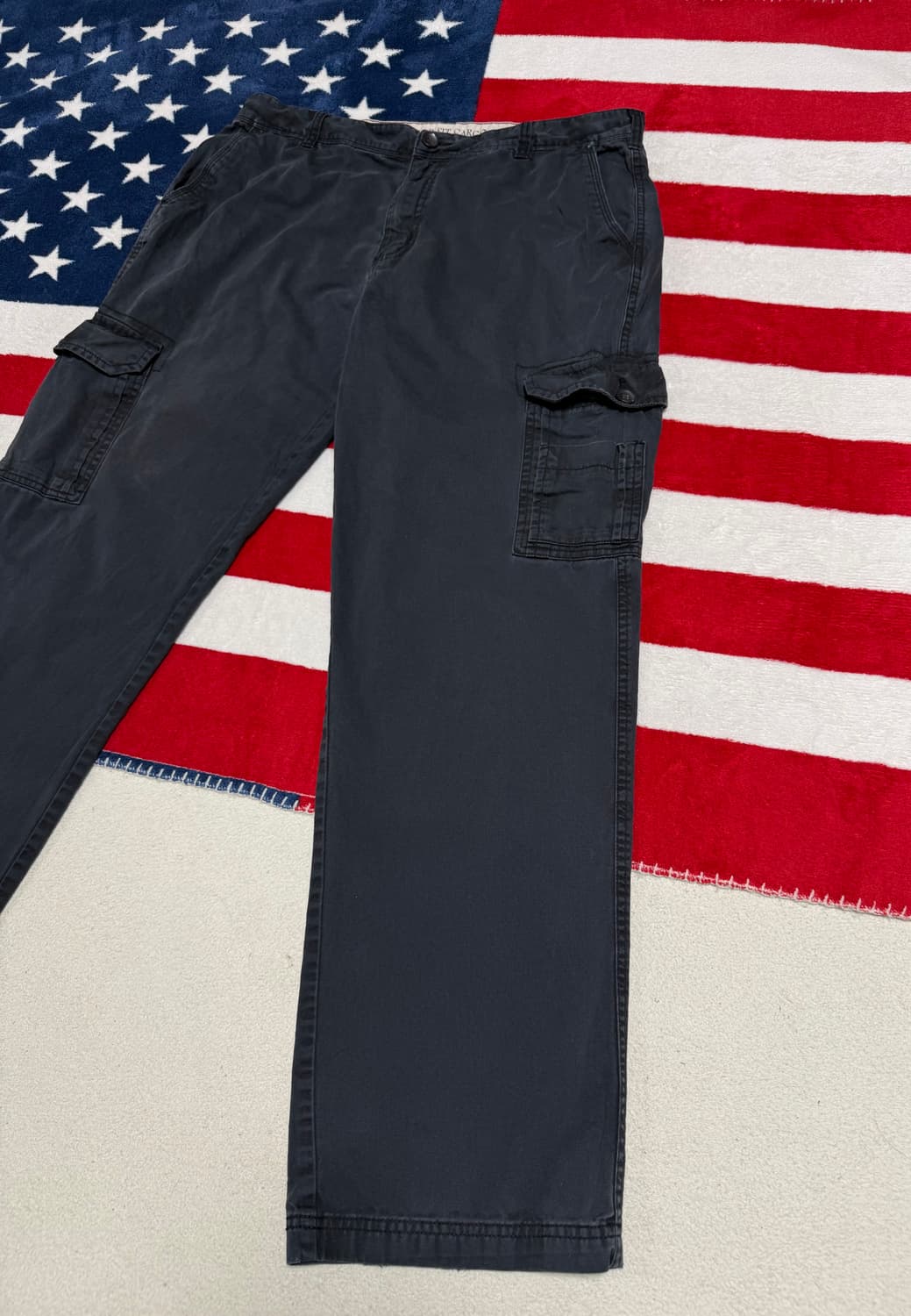 EASY Clothing Supplies 워시드 블랙 카고팬츠 루즈핏  상품이미지3