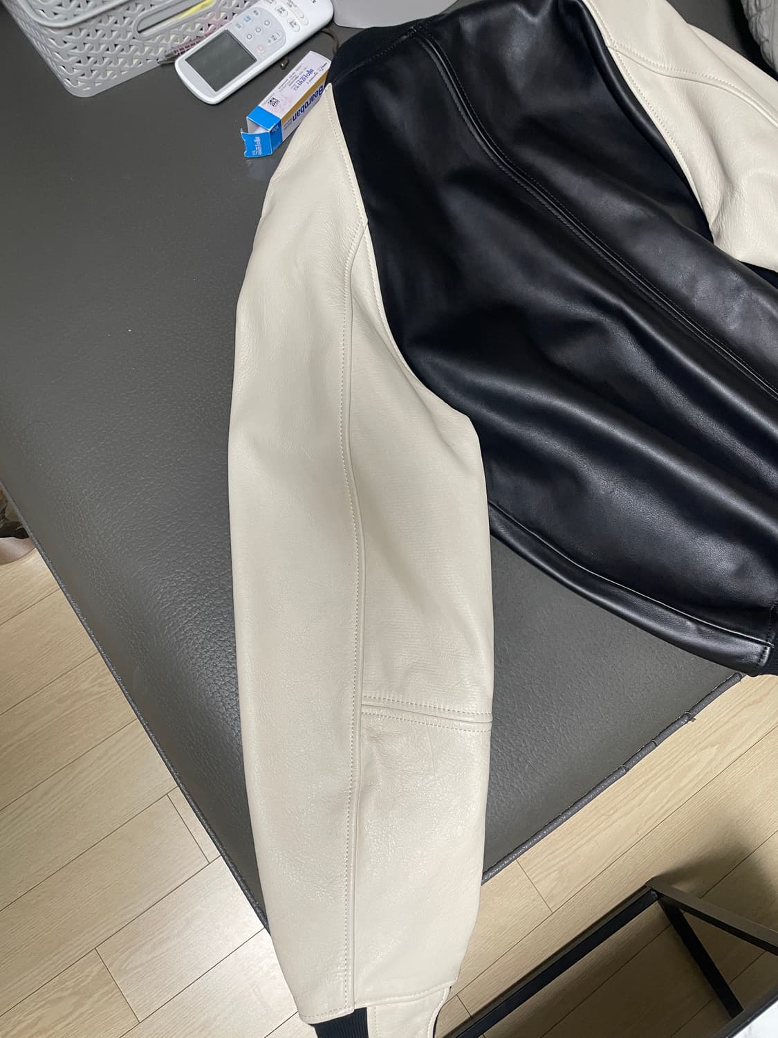 [m] 글린파크 glean park 레더 바시티 자켓 상품이미지8