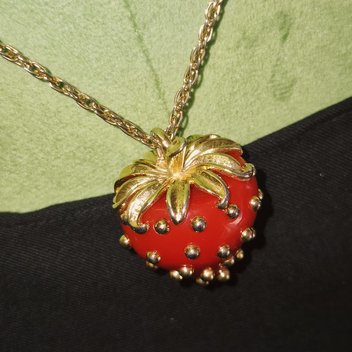 90s 케네스제이 레인 빅 딸기 코스튬 목걸이 상품이미지8