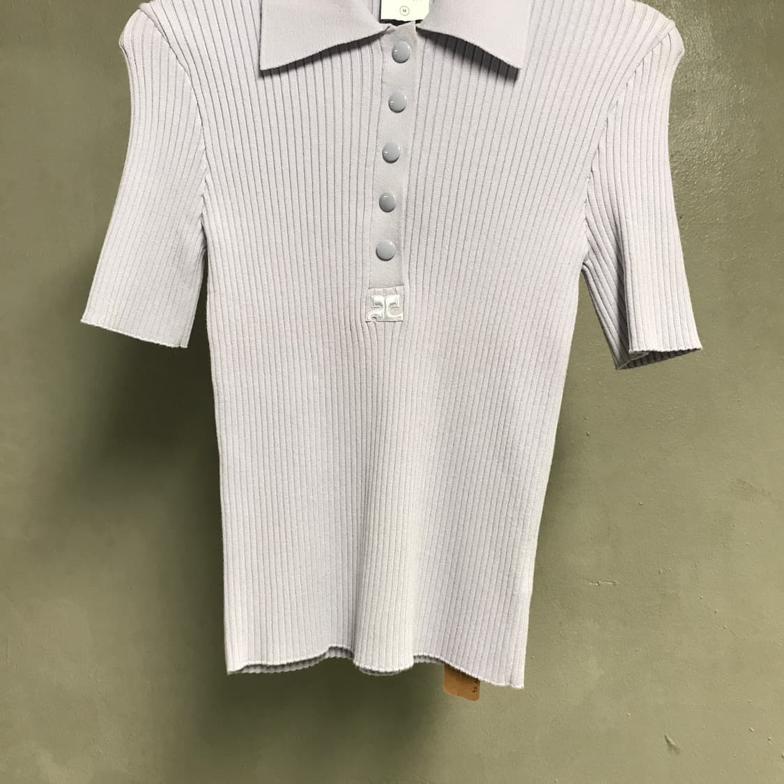 꾸레쥬 니트 반팔 카라티 M(W) 상품이미지3