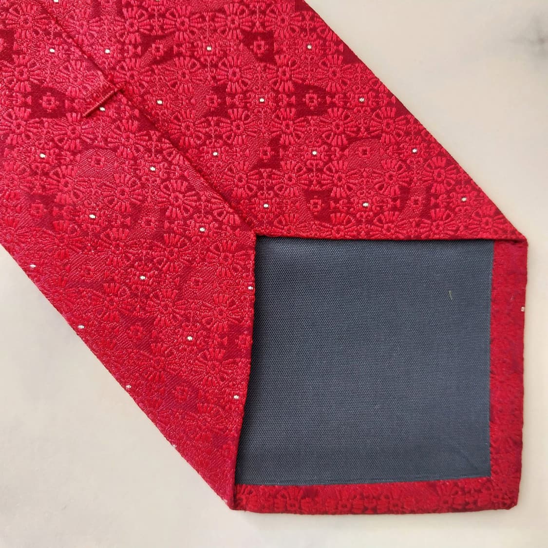 메트로시티 실크 미니 플로럴 자카드 넥타이 8.8cm A+등급 K1597 상품이미지10