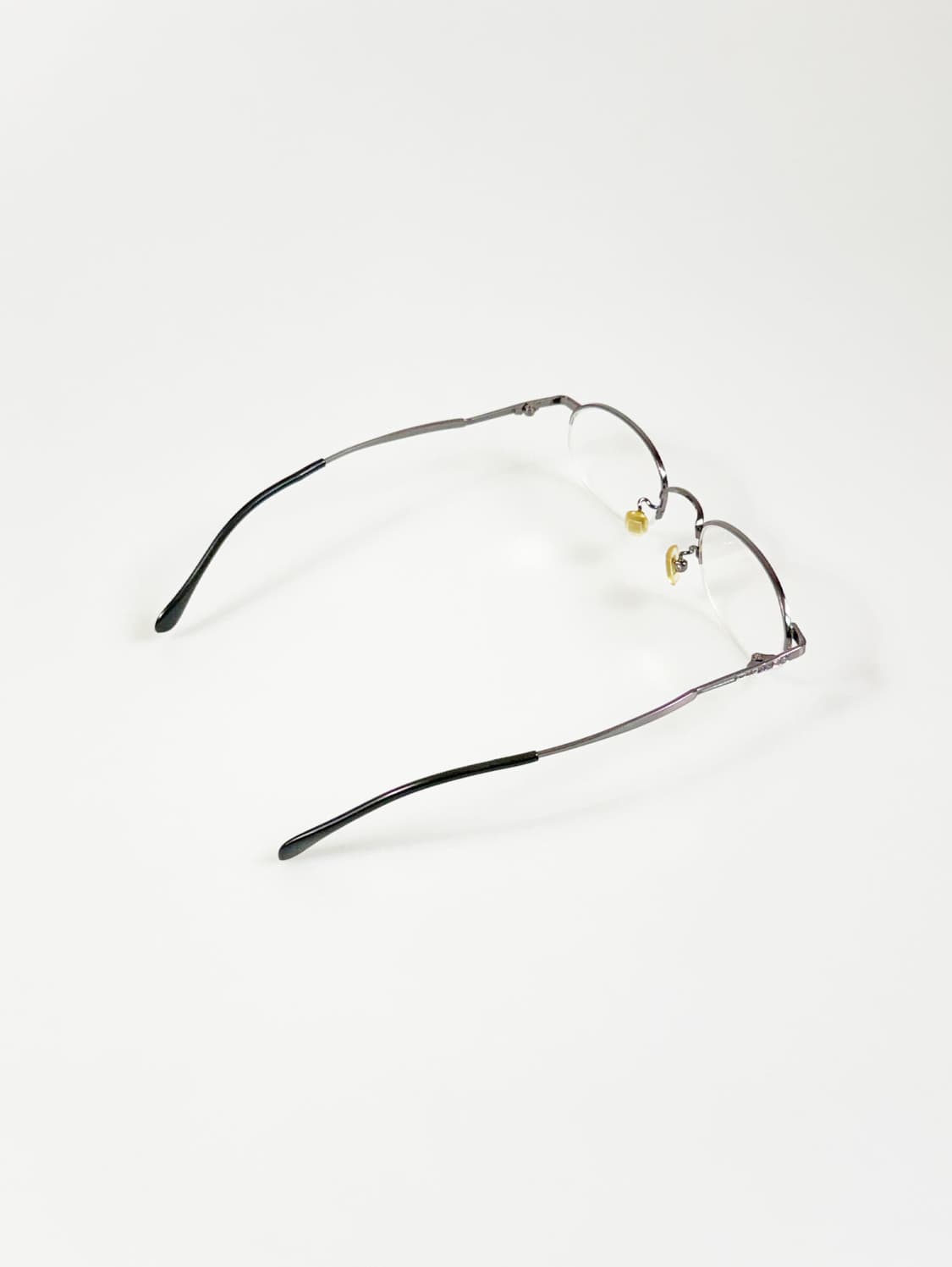 RUCHIANO 건메탈 오벌 반무테 빈티지 안경 상품이미지4