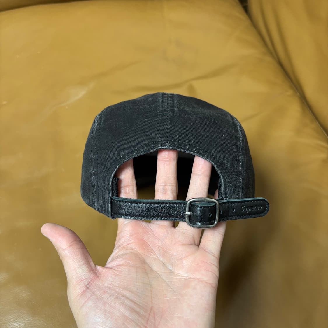 Supreme 슈프림 워시드 블랙 캠프캡 모자 (Washed Black) 상품이미지7