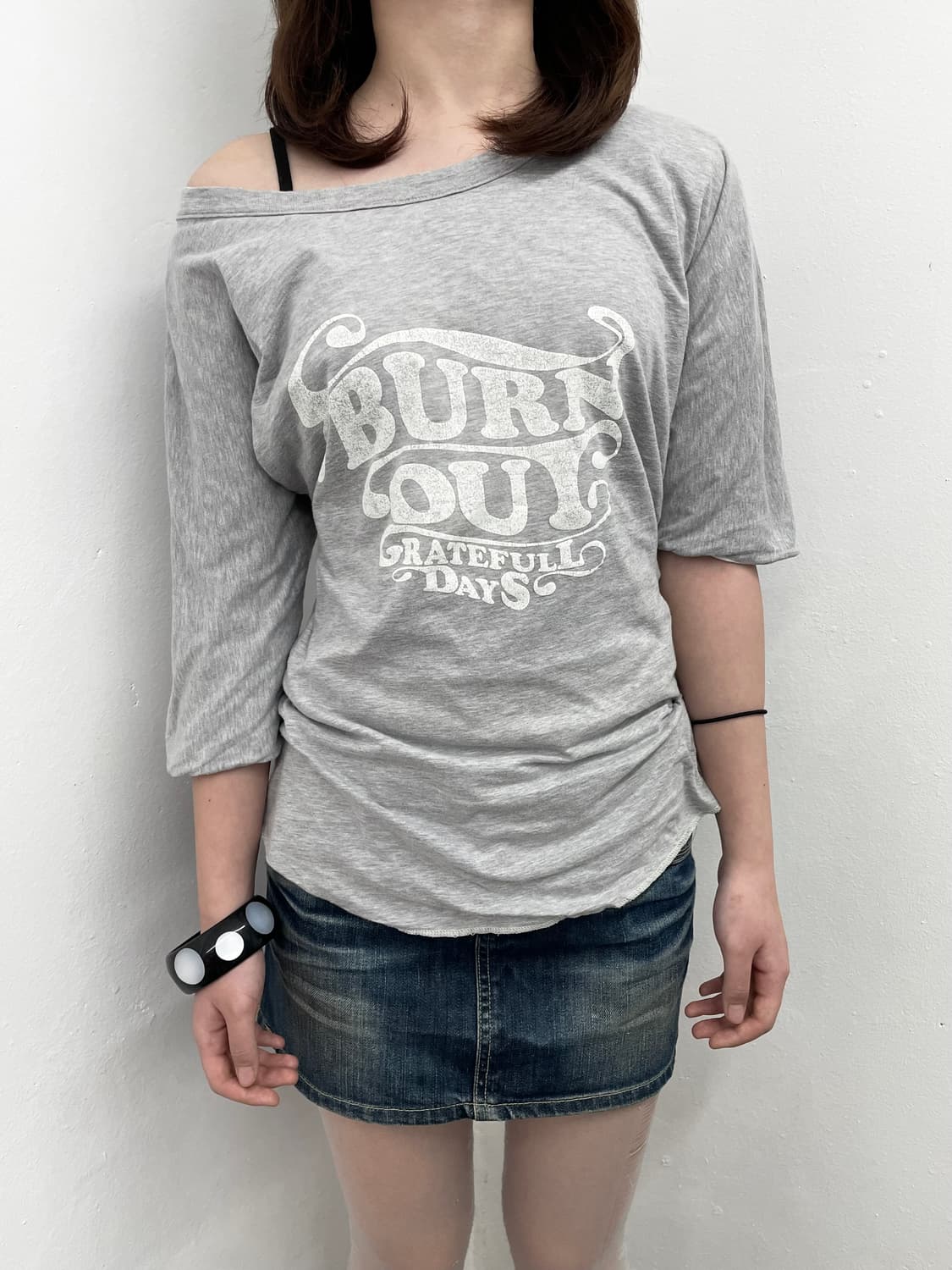 그레이 레터링 슬리브 상품이미지3