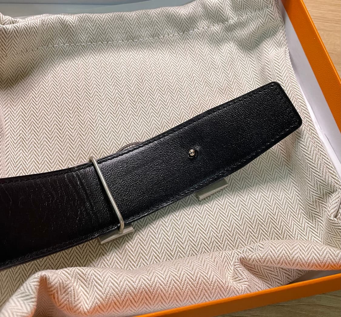 에르메스 H 남성용 가죽벨트 90 중고품 양면가능 상품이미지5