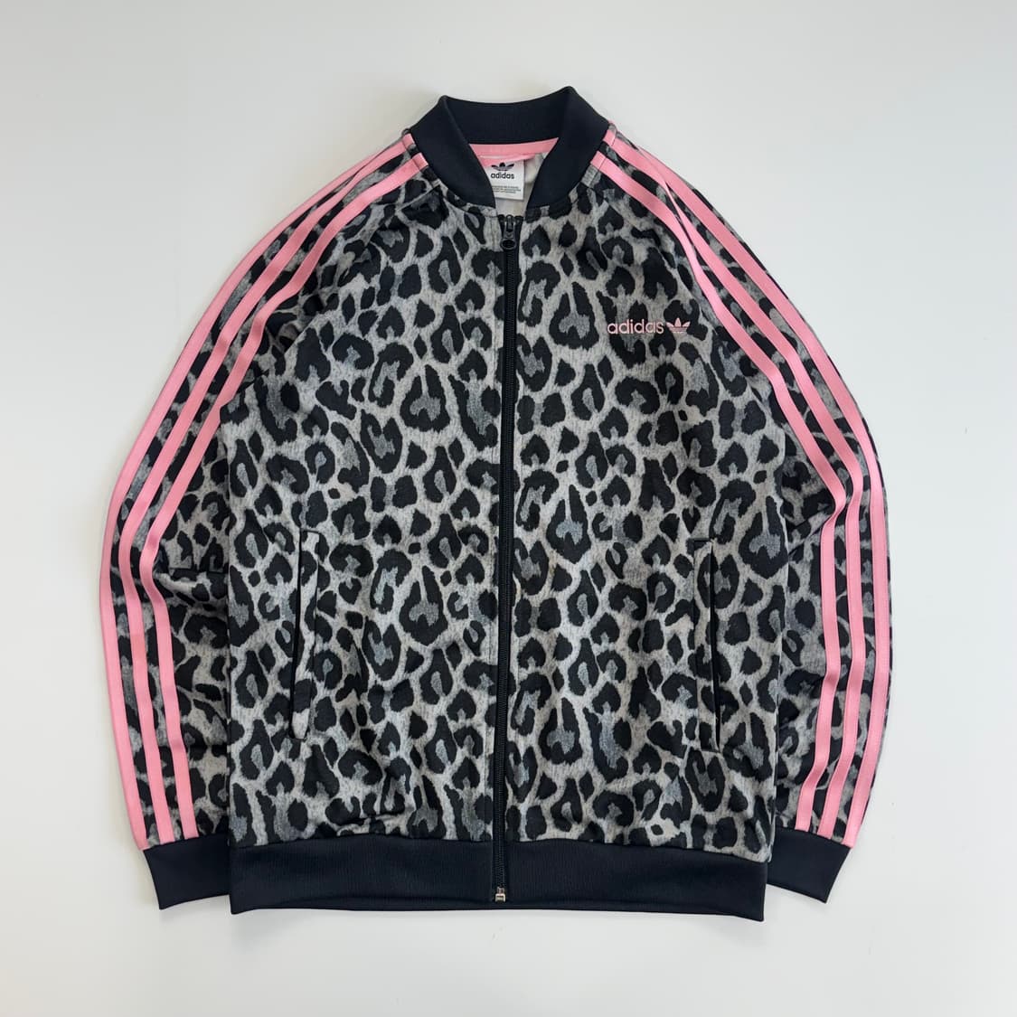 Adidas 아디다스 핑크 트랙탑 그레이 레오파드 져지 상품이미지3