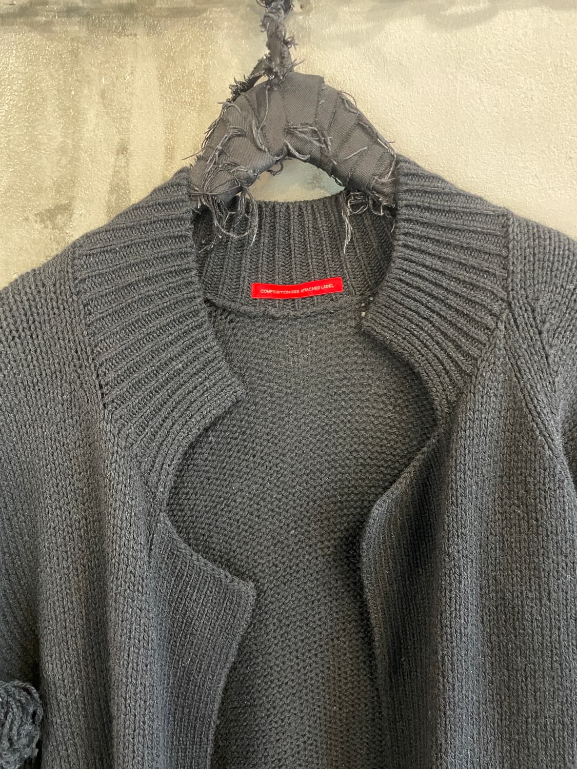 요지 야마모토 비대칭 버튼리스 가디건 상품이미지5