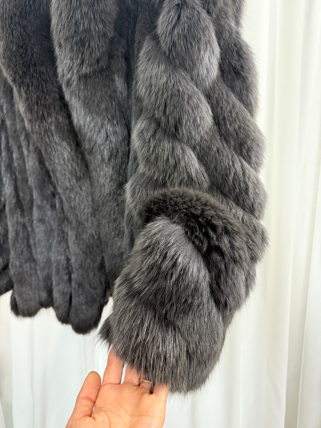 Fox fur jacket (charcoal) 상품이미지3