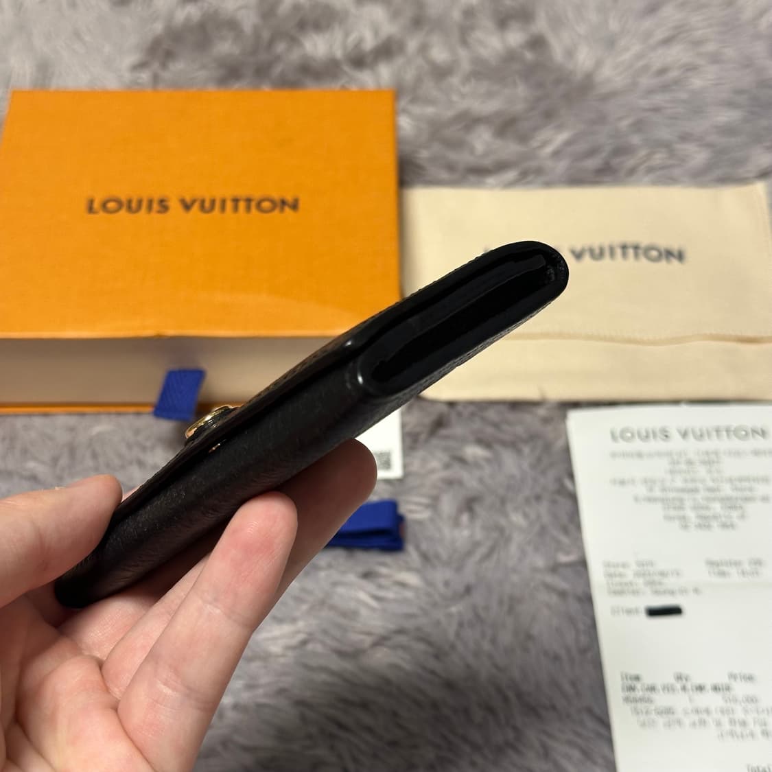 [풀구성] 루이비통 앙프렝뜨 카드지갑 블랙 상품이미지4