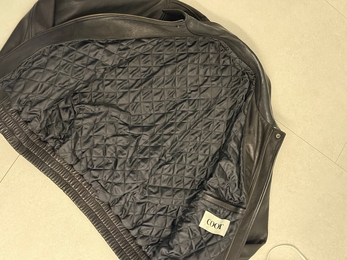 쿠어 coor A-2 레더자켓 L 블랙 상품이미지2