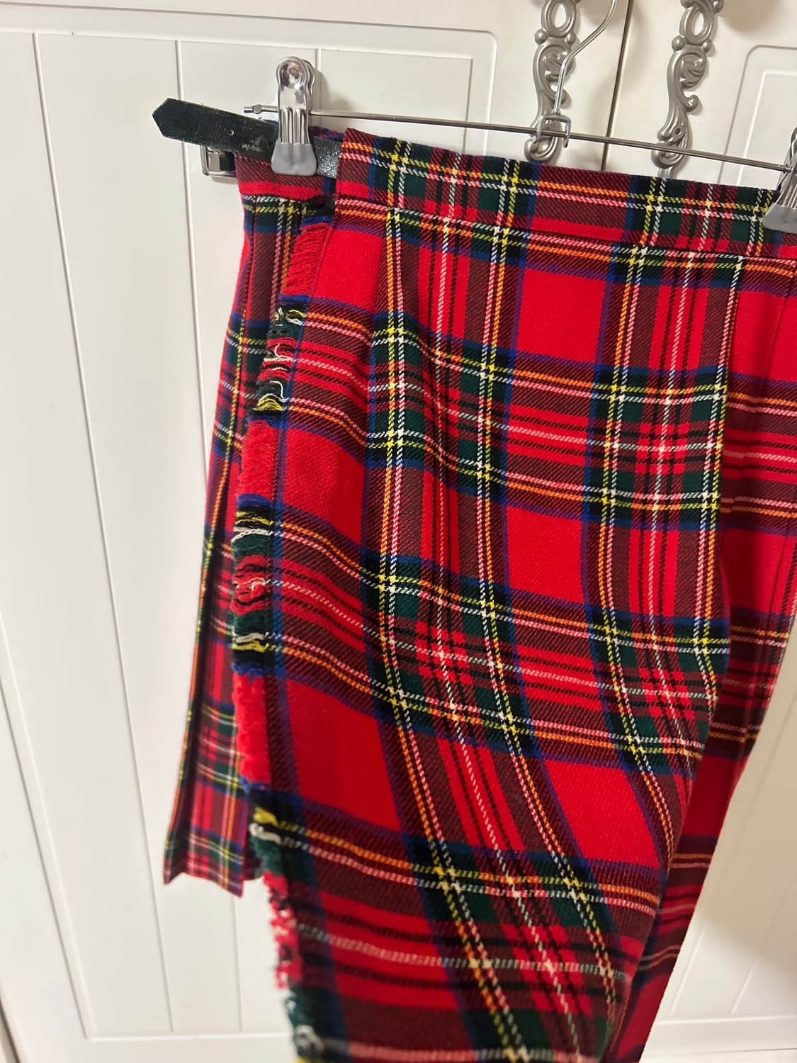yorkland 타탄 체크 울 랩 스커트 스코티쉬타탄 상품이미지3