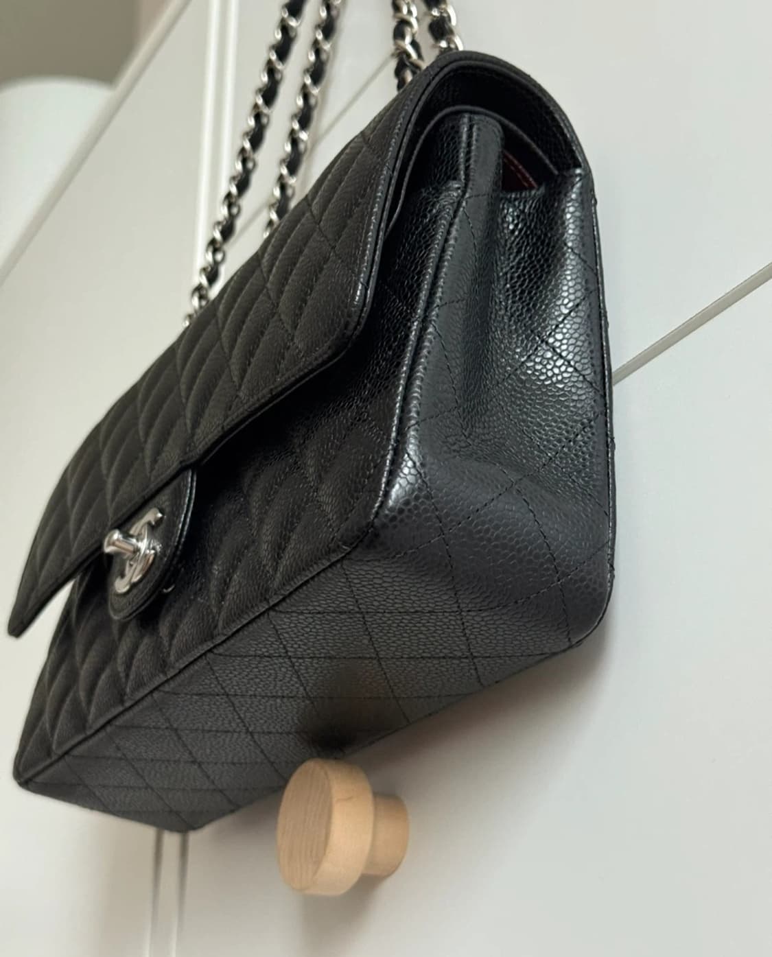 (정품)샤넬 클래식 미듐 캐비어  상품이미지7
