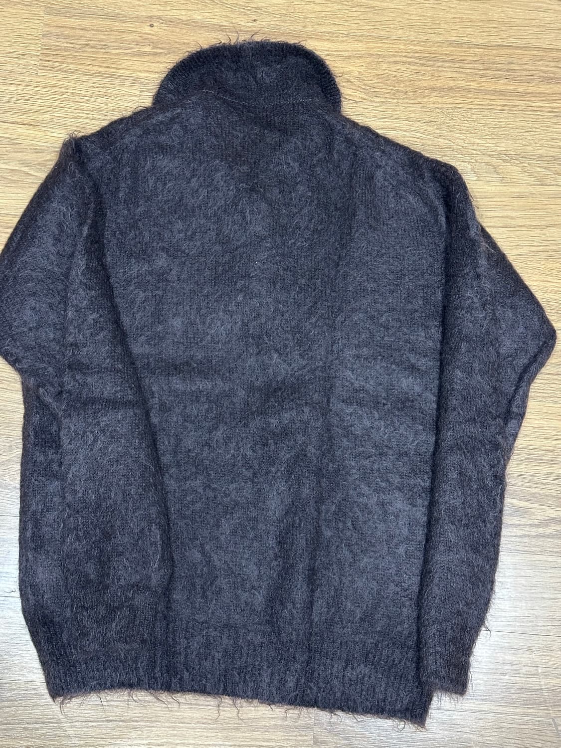 [4] 오라리 브러쉬드 슈퍼키드 모헤어 폴로 스웨터 브라운 상품이미지5