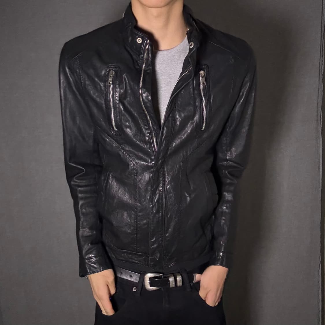 ltaly lamb skin leather jacket 상품이미지4