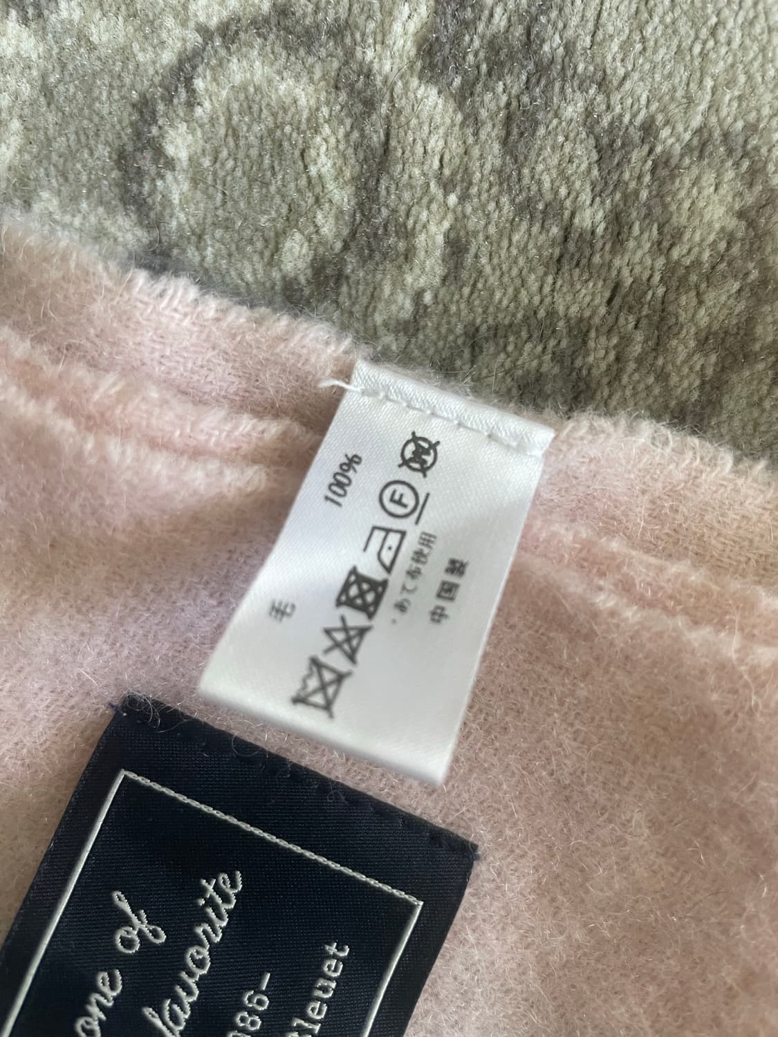 모리걸 빈티지 핑크 울 체크 머플러 🩶💗 상품이미지3