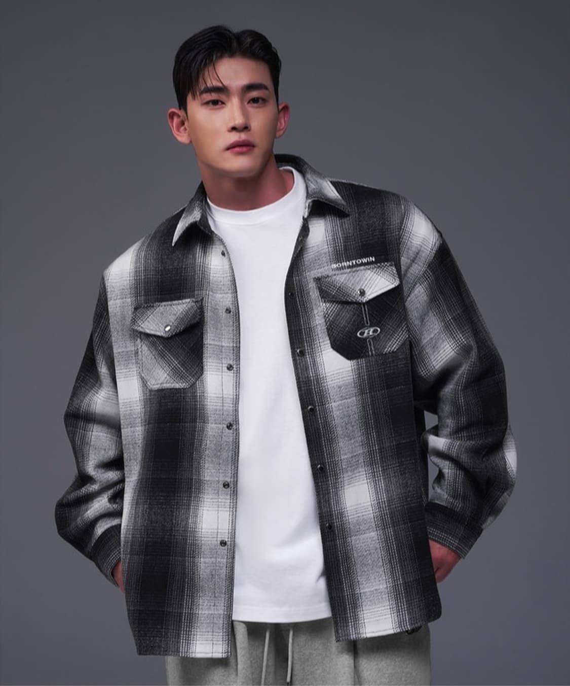 본투윈 26ss 플란넬 체크 셔츠 자켓 상품이미지3