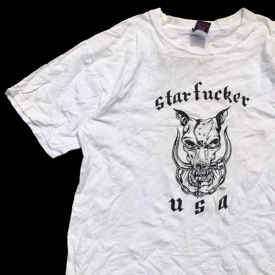 [M] 빈티지 Star Fuxxxxx 프린트 티셔츠 상품이미지2