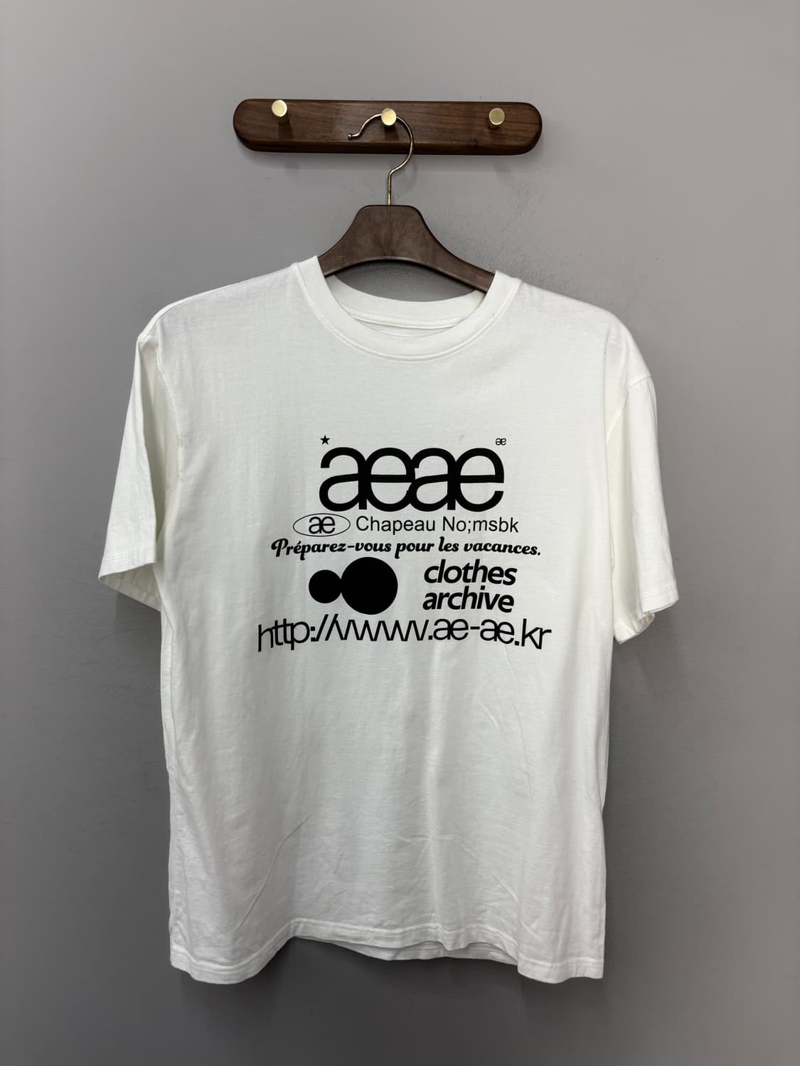 에이이에이이 웹로고 화이트 반팔 A3758 상품이미지2