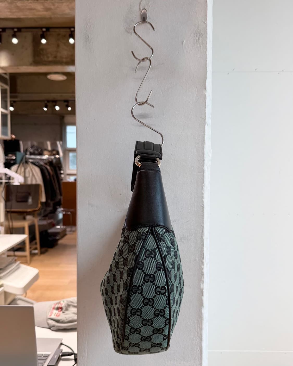 구찌 그린 자카드 호보 숄더백 상품이미지5