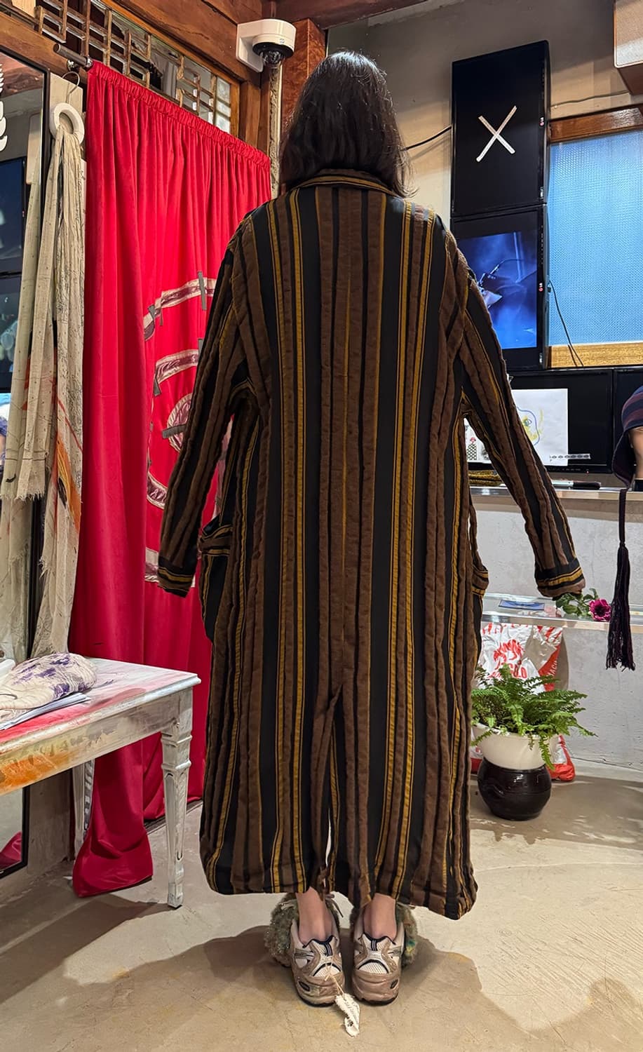 CMMN SWDN 스트라이프 로브 코트 (New) 상품이미지7