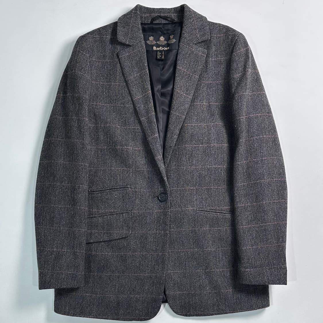 바버 헤링본 울 블레이저 상품이미지1