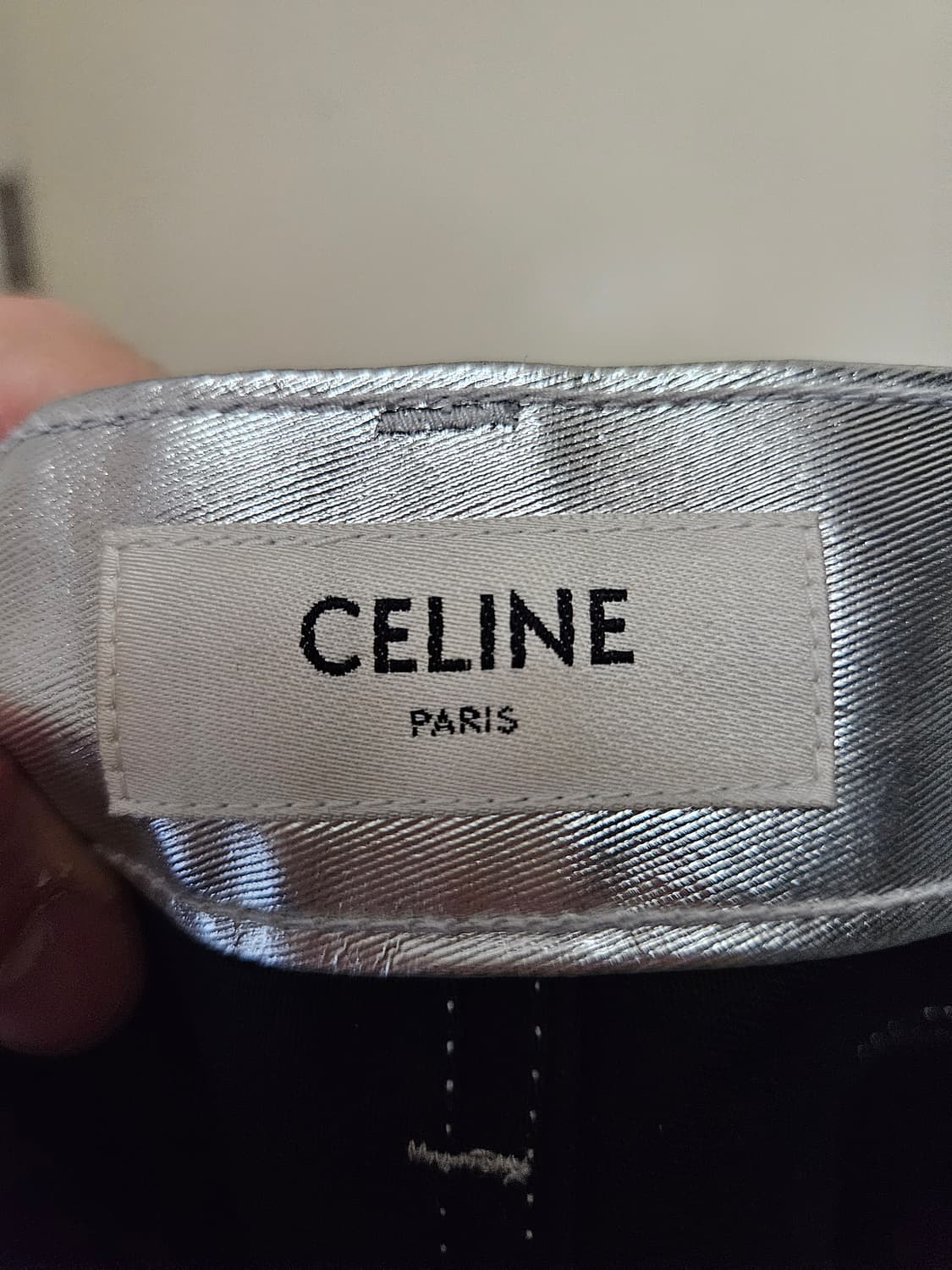 26) 셀린느 CELINE 메탈릭 실버 스키니 스트레치 데님 팬츠 상품이미지3