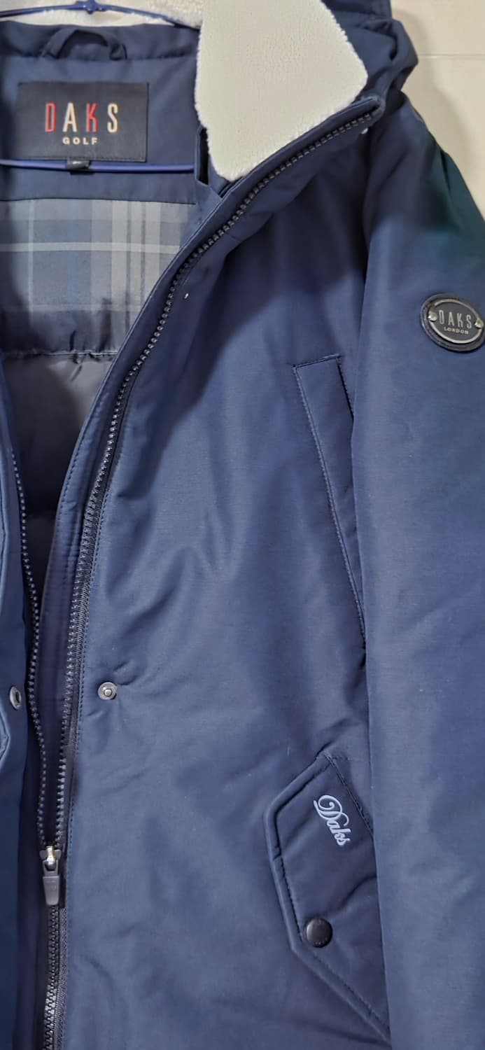 95) DAKS 닥스 골프 다운 롱패딩 골프웨어 네이비 택포 상품이미지5